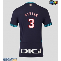 Moški Nogometni dresi Athletic Bilbao Dani Vivian #3 Gostujoči 2025-26 Kratek Rokav